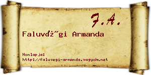Faluvégi Armanda névjegykártya
